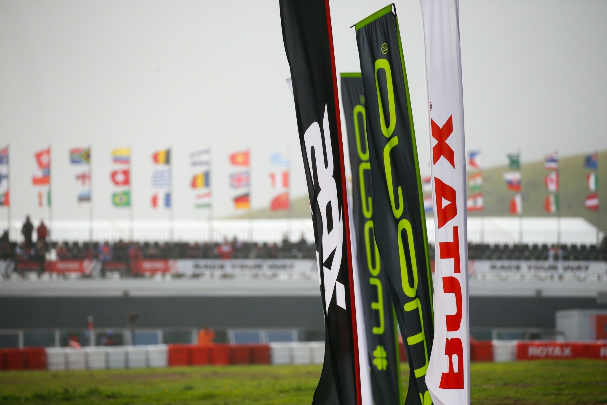 Track Impression Grand Stand Flags